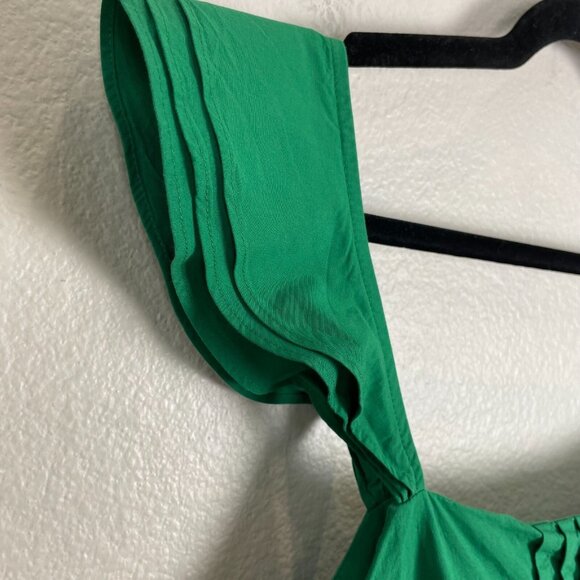 ANN TAYLOR Womens Plus XXL Green Bow Back Tank Top Flutter Strap Sleeveless - Picture 3 of 8